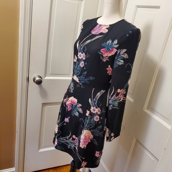 NWT Leith Floral Print A-Line Mini Dress Size Small Retail $49.00 - Picture 3 of 13